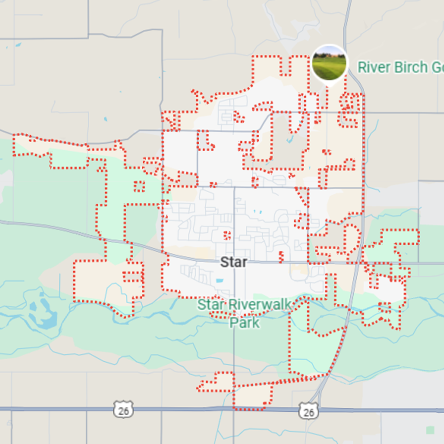 Bulldog HVAC Repair Star Service Map