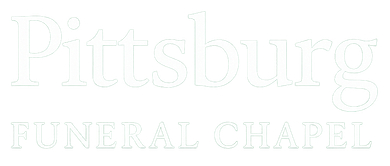 Pittsburg Funeral Chapel logo in light gray on a white background