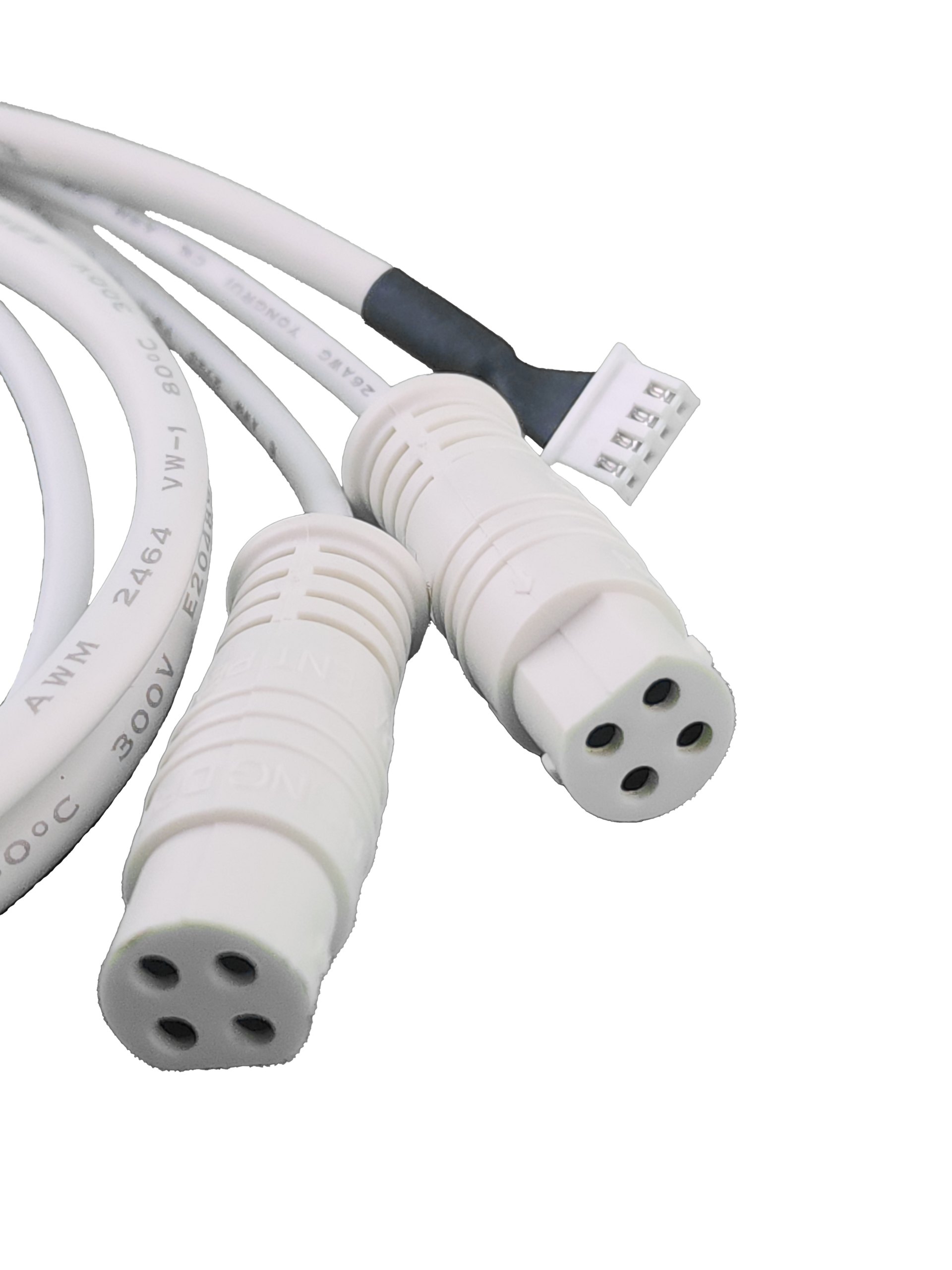 Rising Dragon 4-wire spa master light cable with molded plug for LED hot tub lighting systems