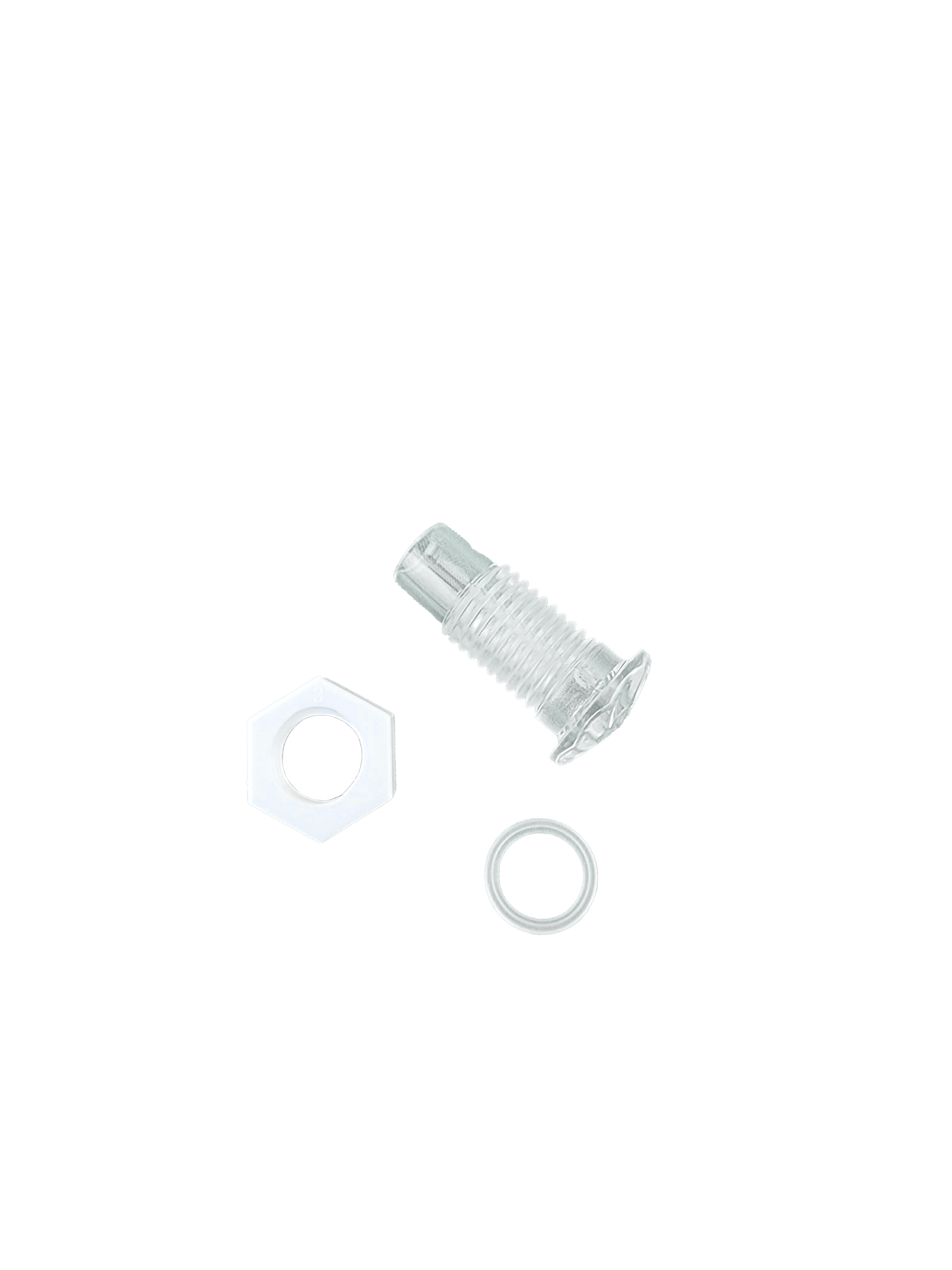 Top view of Rising Dragon Pinwheel Mini POL light housing with clear lens for spa and hot tub LED lighting systems