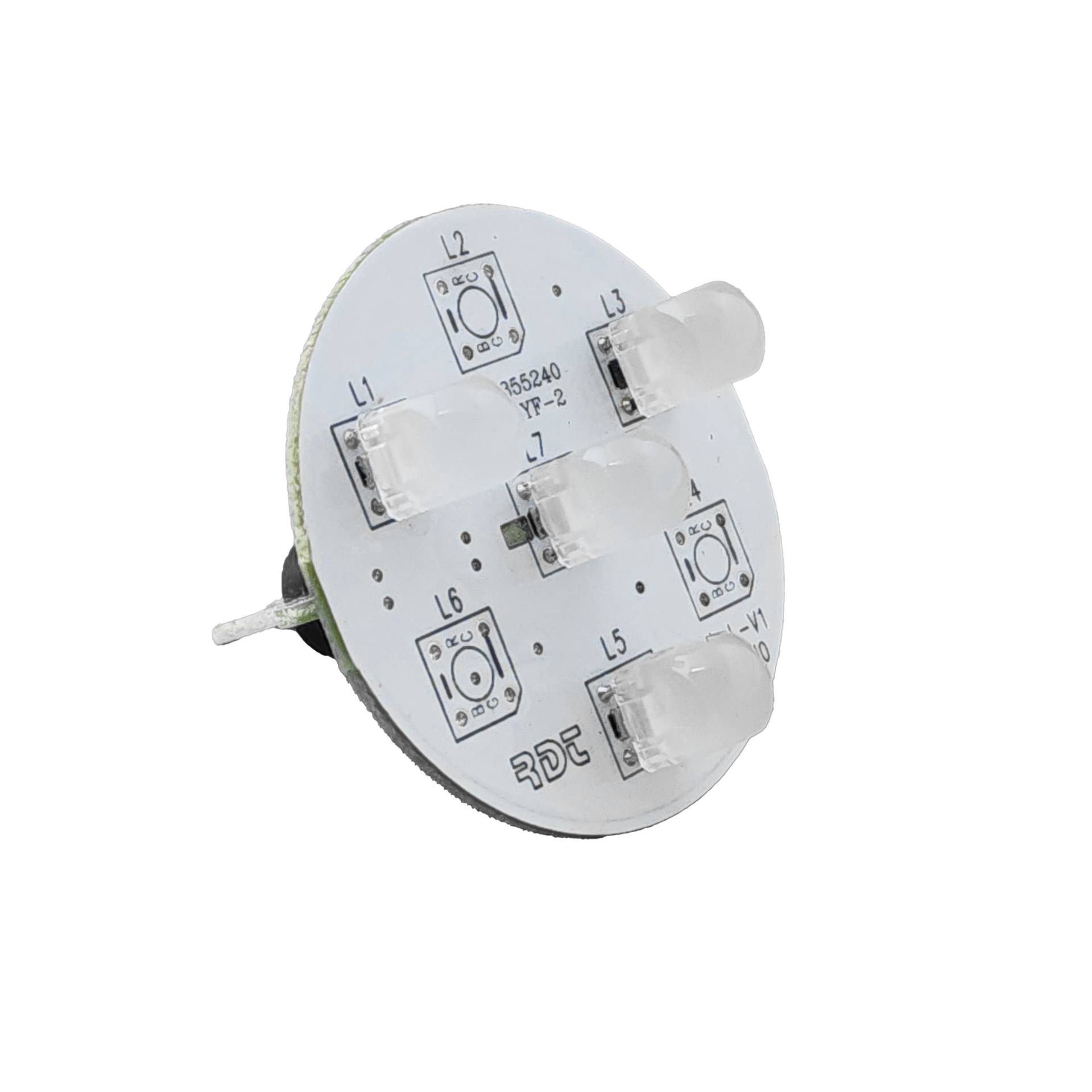 Rear view of Rising Dragon L-4S RGB slave LED spa light showing circuit board and mounting hardware