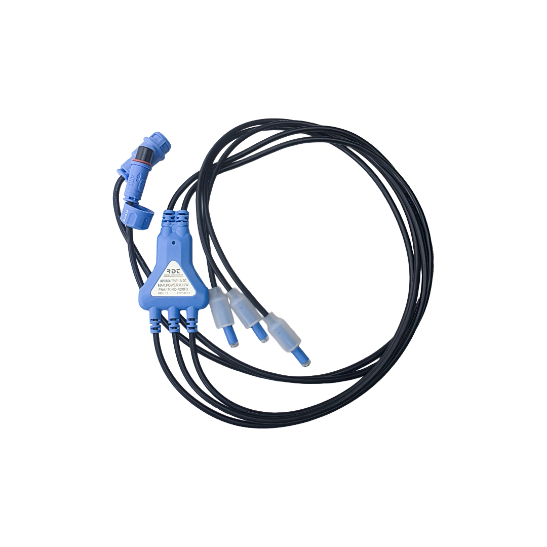 Rising Dragon Triple Mini LED point of light 4-wire Evolution Series wiring harness with controller and Mini POL connectors