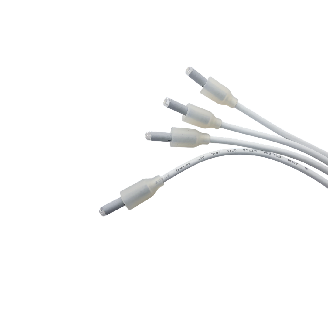 Rising Dragon Quadri Mini LED point of light 4-wire wiring harness with Mini POL connectors for spa lighting