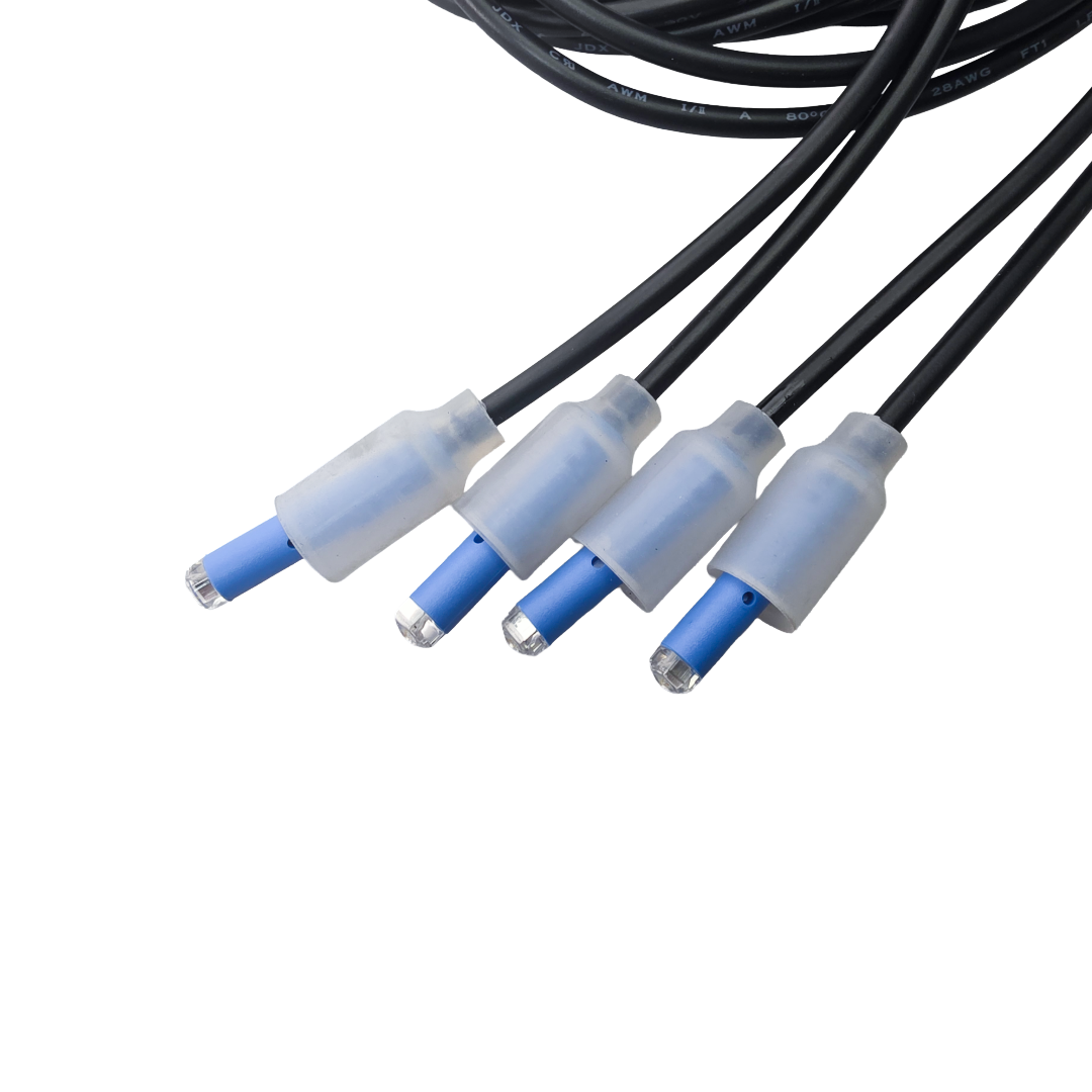 Rising Dragon Quadri Mini LED point of light 4-wire wiring harness with controller and four Mini POL connectors