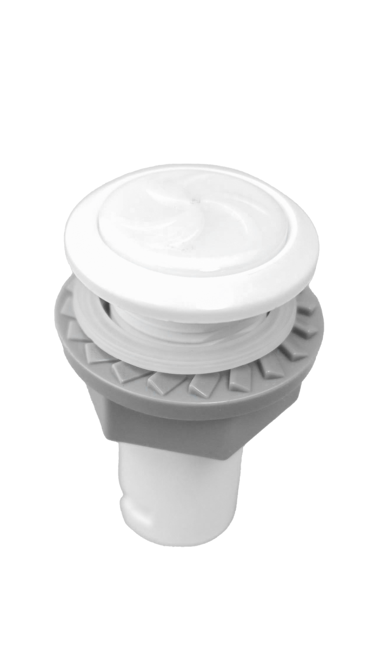 A front mounted LED on white background