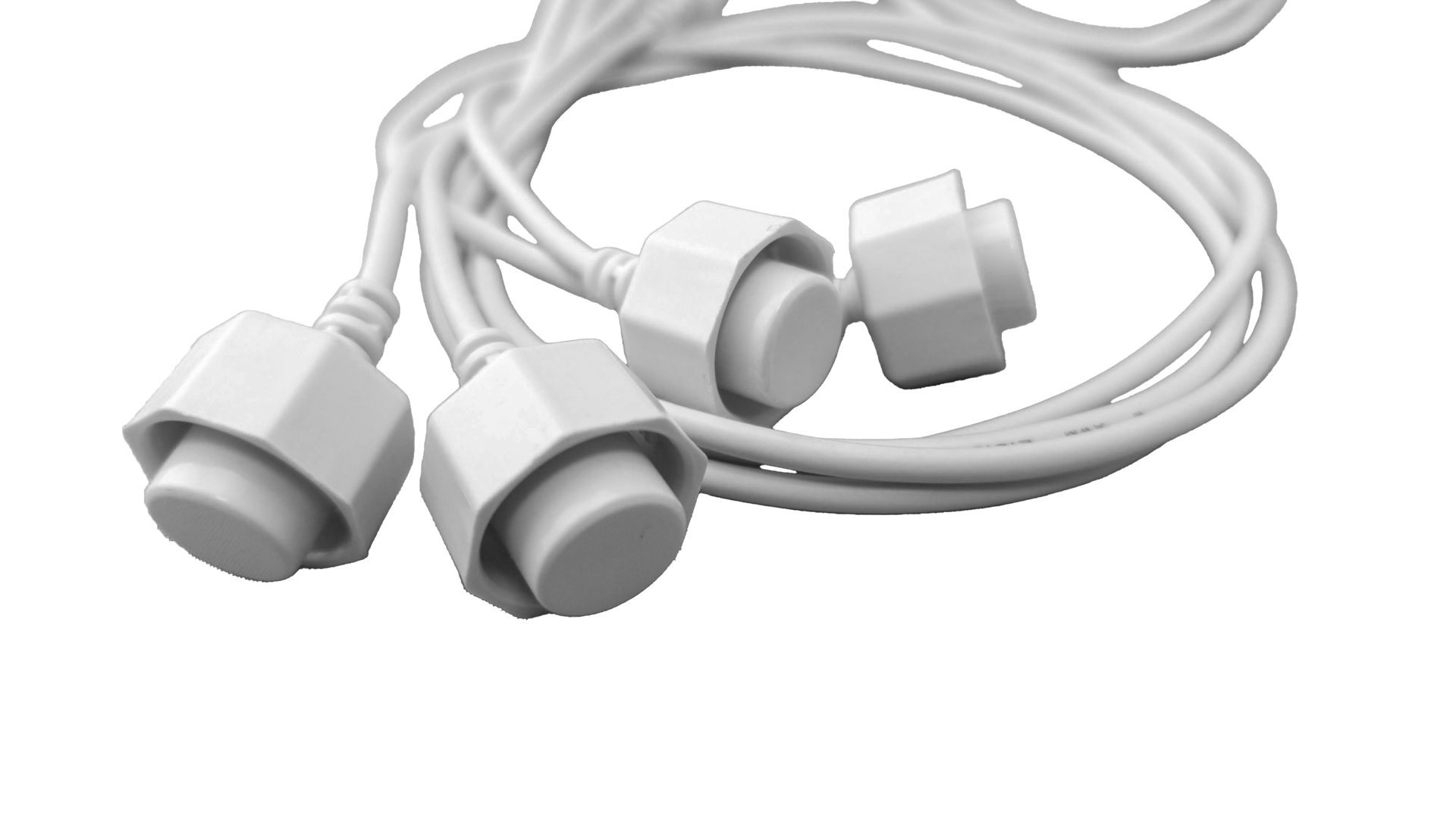 Rising Dragon Quadri LED harness for 2-wire spa lighting system with four Mini POL connectors and wiring assembly