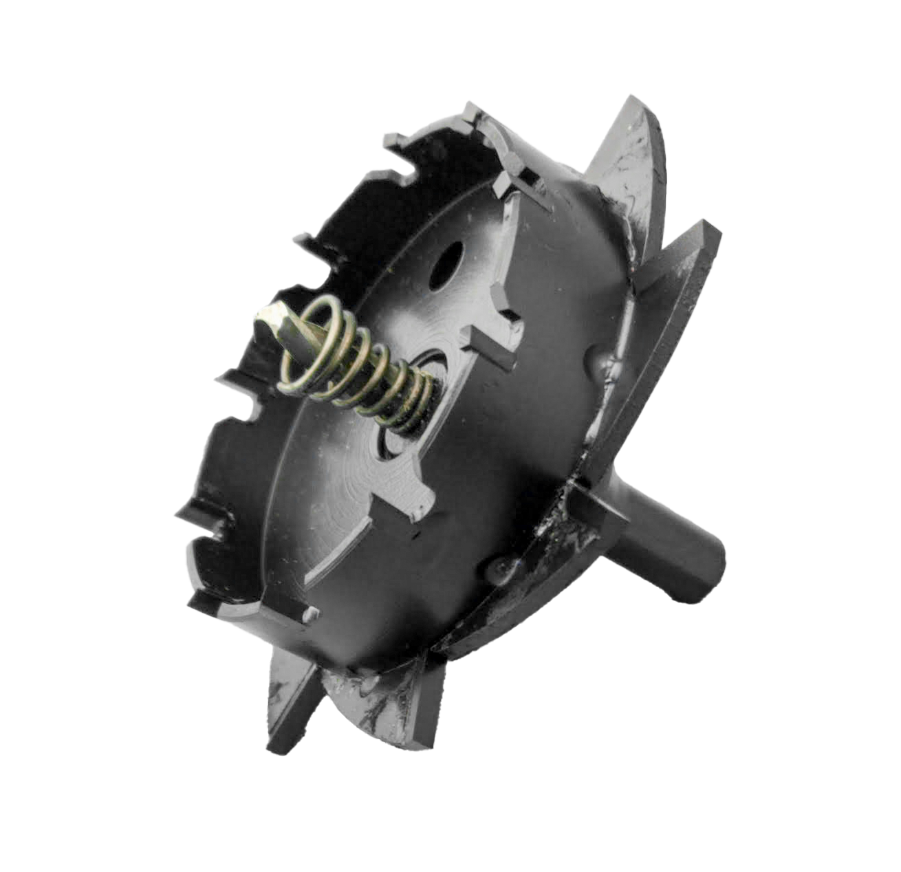 A close up of a hole saw