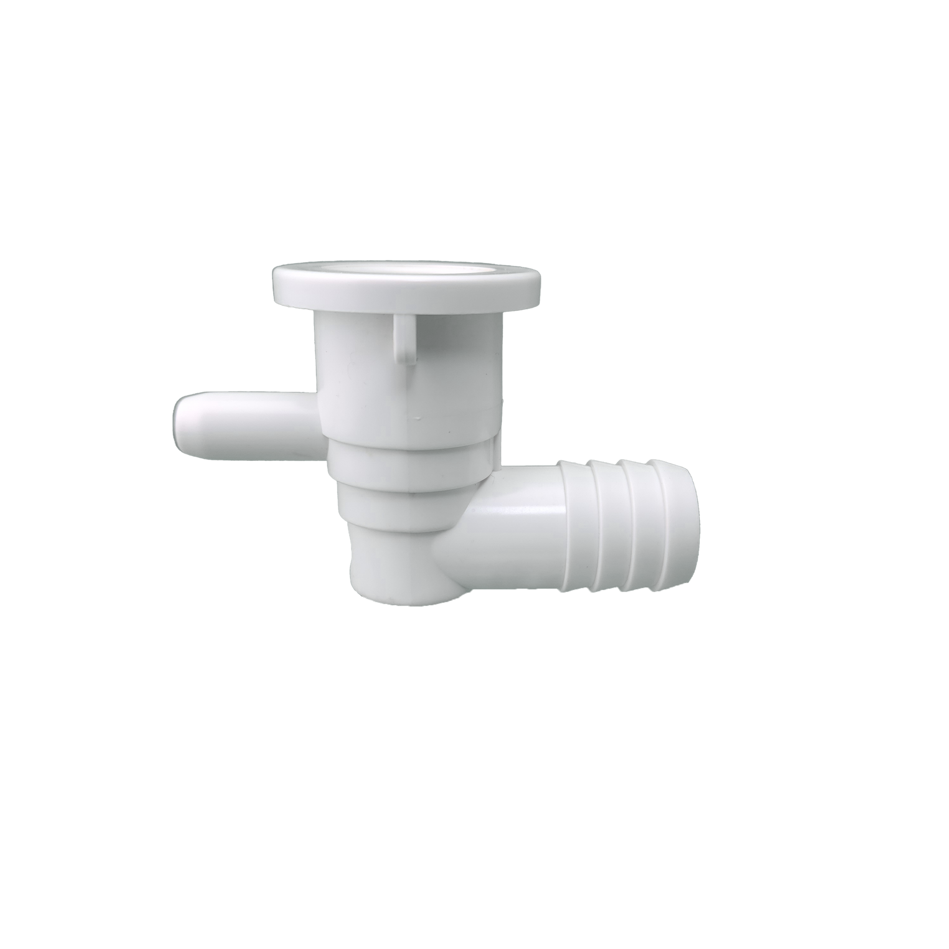 A side view of low profile direct jet body on a white background.