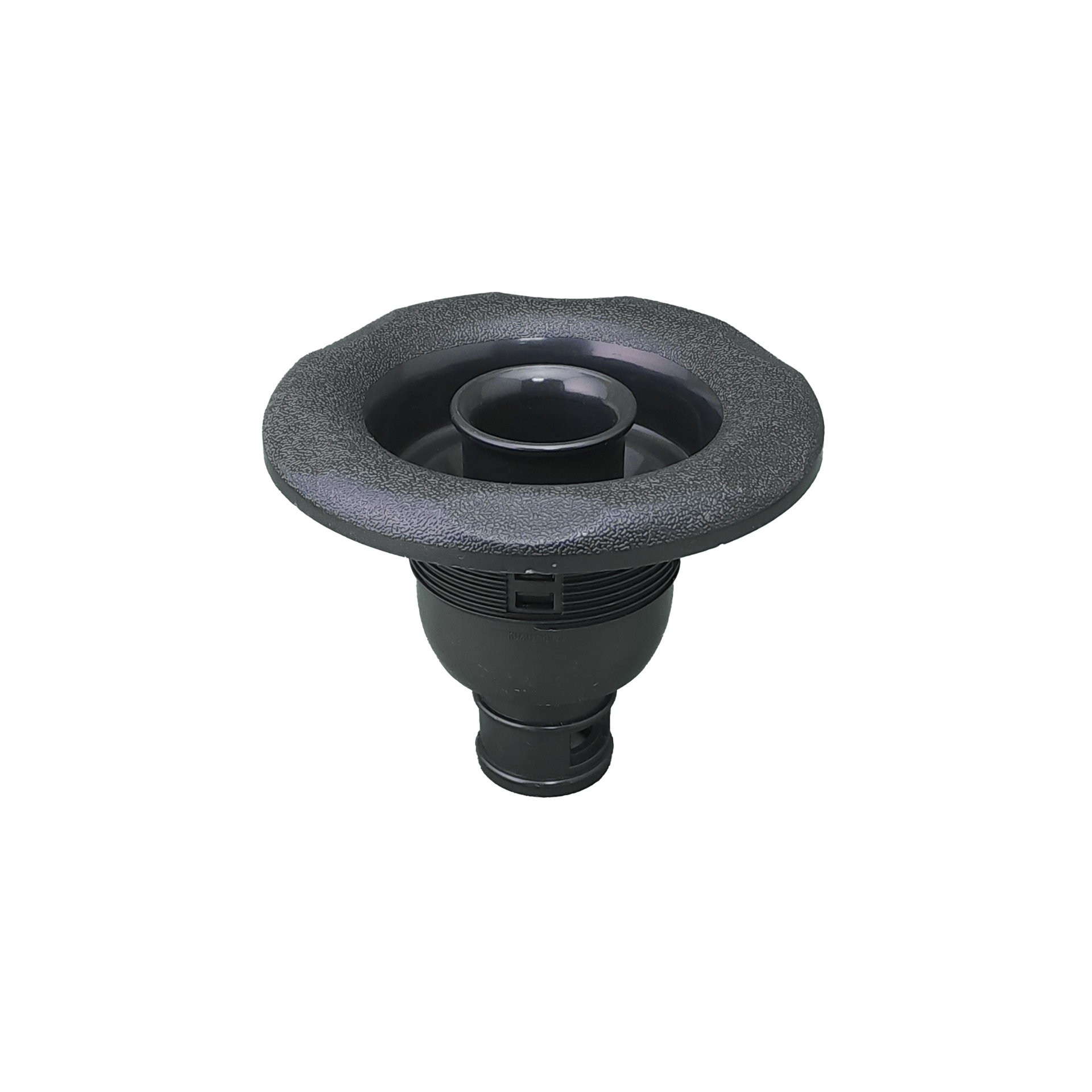 A close up of spa jet on a white background.