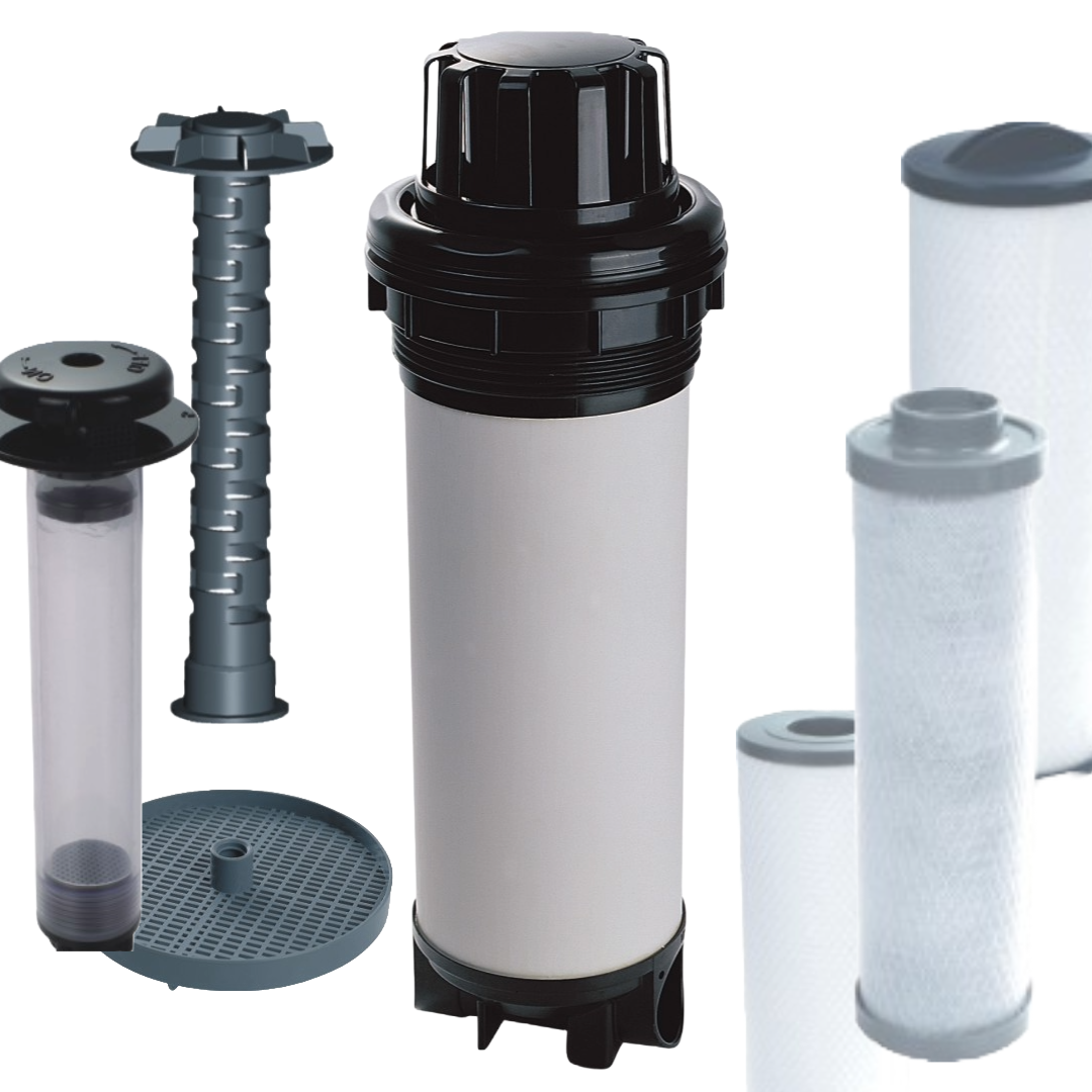 Rising Dragon spa filter and filtration category icon featuring replacement filter cartridges and filter assemblies