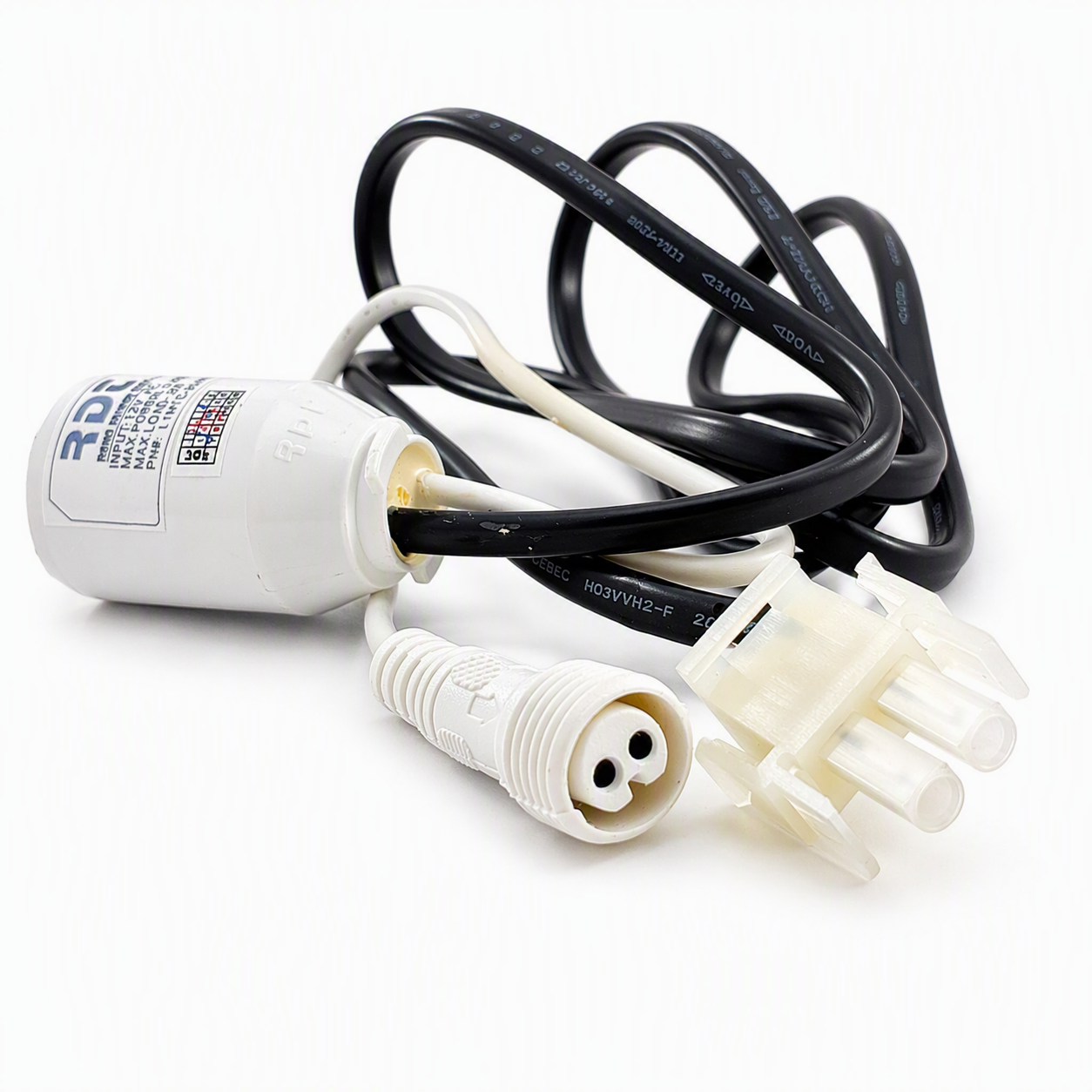 Front view of Rising Dragon L1MTC RGB LED spa master light with single LED lens for 2-wire hot tub lighting systems