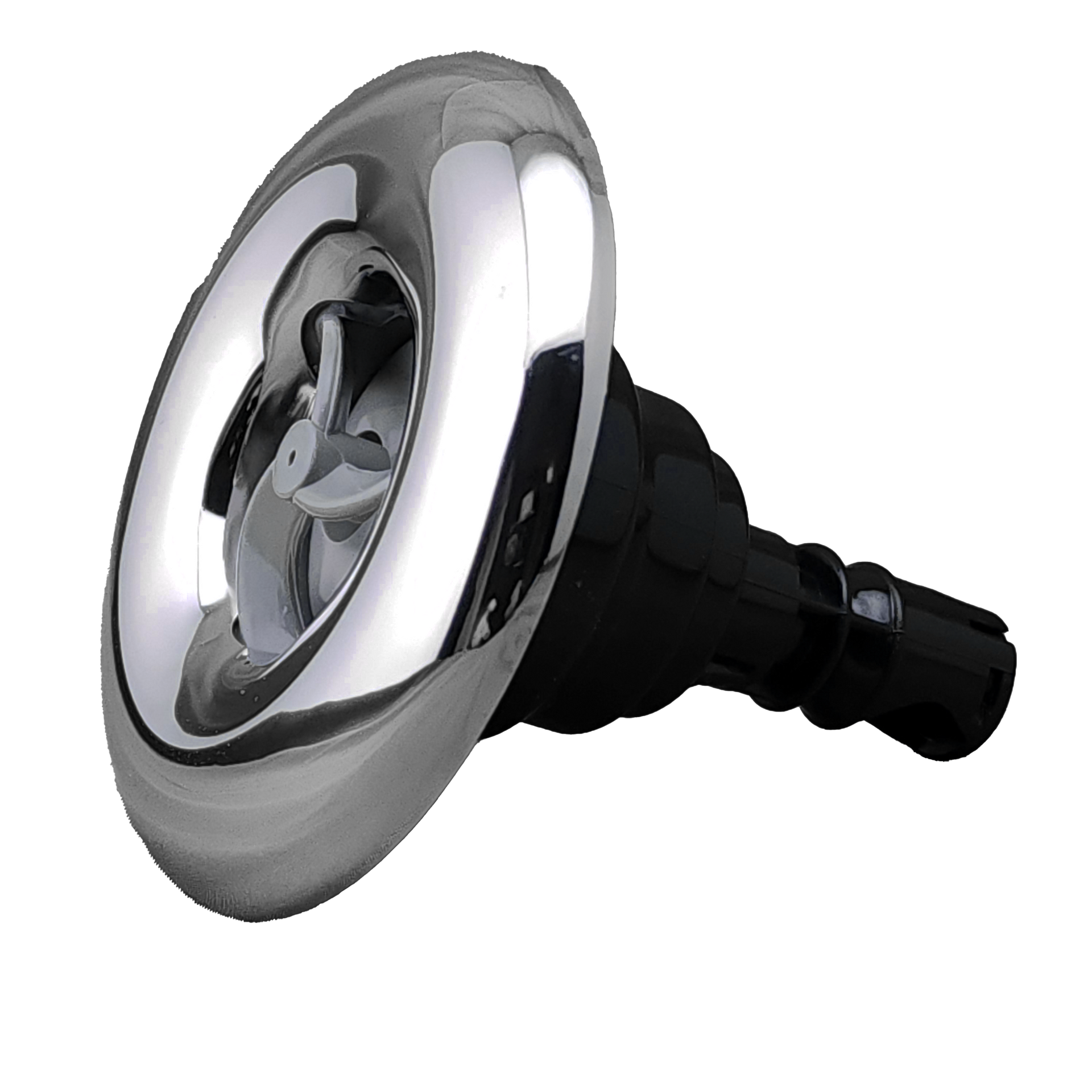 Rising Dragon 4-inch stainless steel twin pulse spa jet insert, front view
