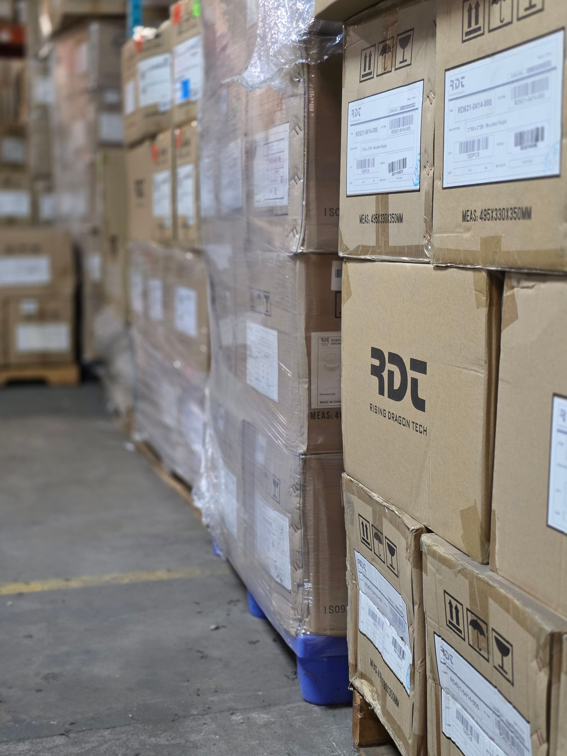 photo of boxes in spa parts warehouse