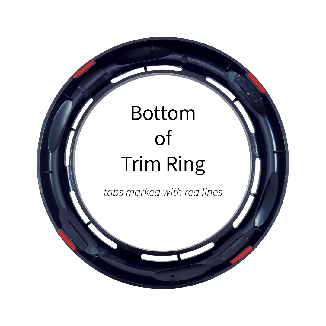 Top view of Rising Dragon RD800-1140-002 active skim filter basket trim ring for hot tub filtration systems