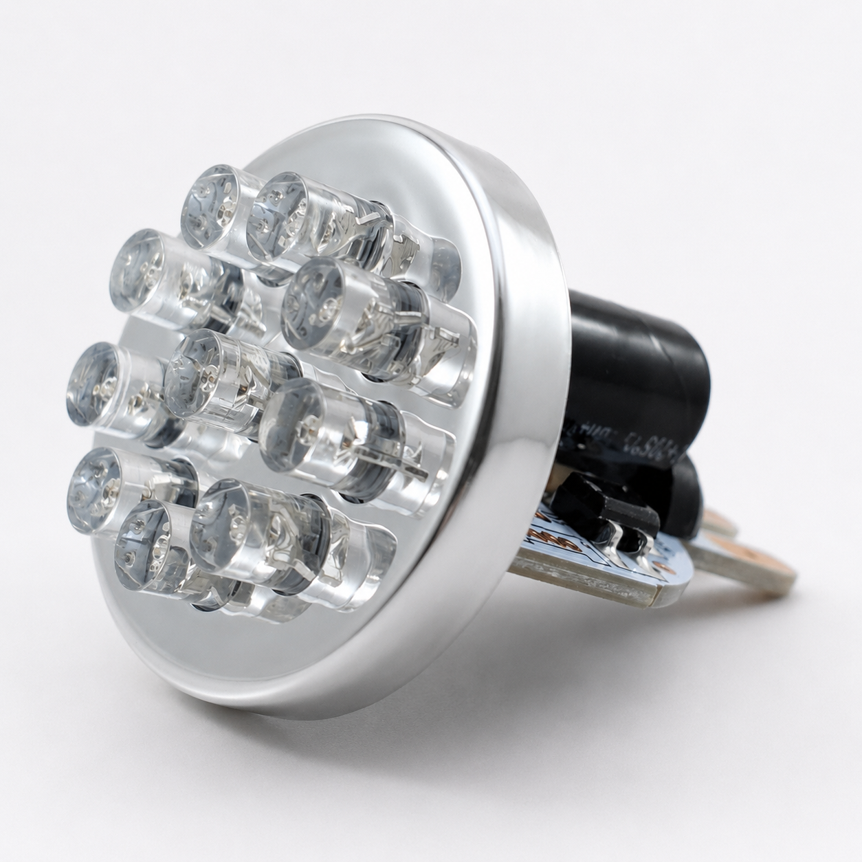 Front view of Rising Dragon 1L10JO-00ATL 10 LED spa light replacement module for hot tub lighting systems
