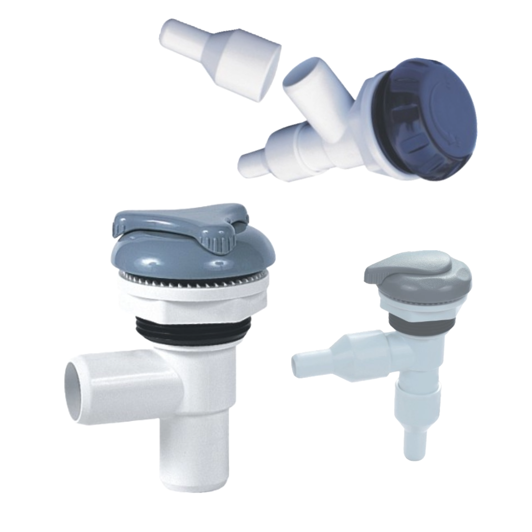 Rising Dragon valve category icon featuring replacement spa valves, diverter valves, and plumbing components