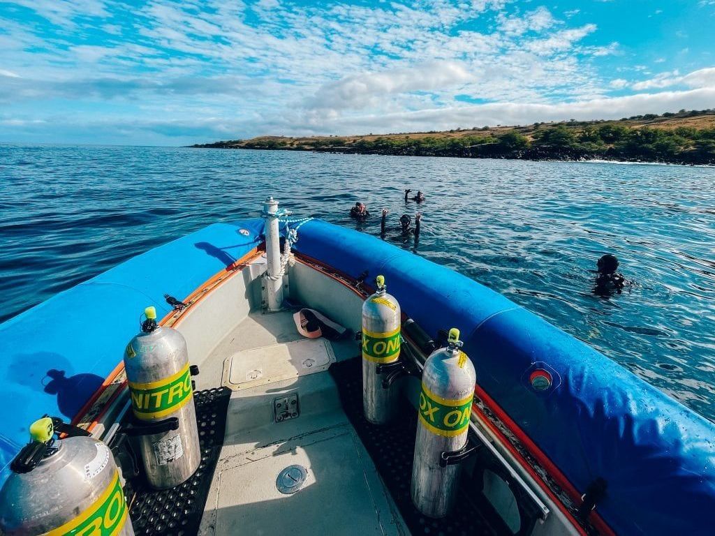 a boat with the word nitrox on the side of it