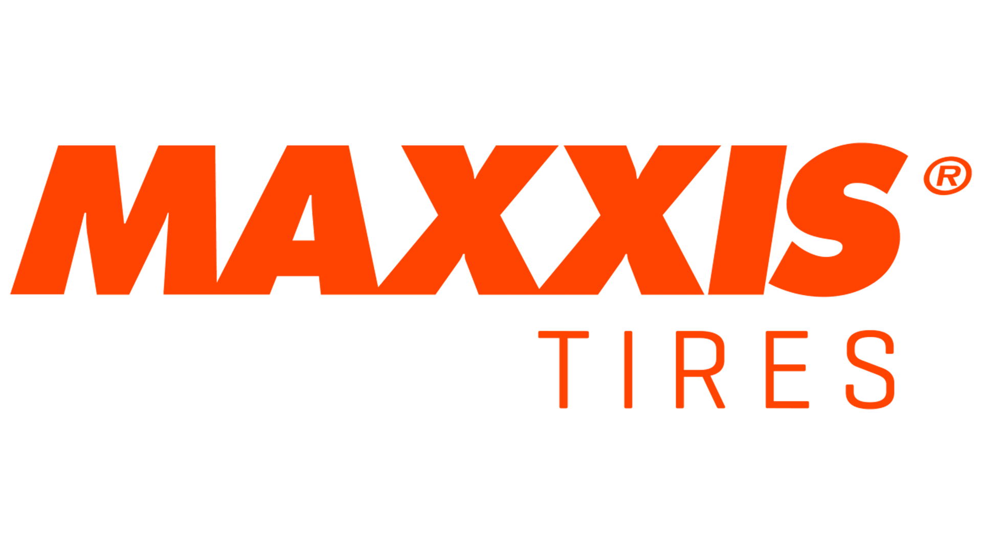 MAXXIS TIRES logo in orange and black on a white background