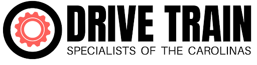Drive Train logo with red gear icon and text “SPECIALISTS OF THE CAROLINAS”