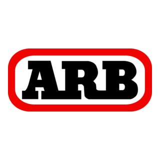 ARB logo in black inside a red rounded rectangle border on a white background