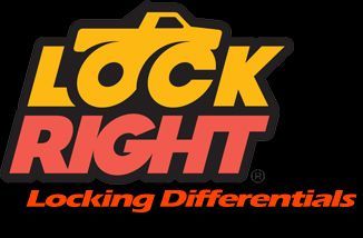 Lock Right logo in yellow and red text on black background with “Locking Differentials” tagline