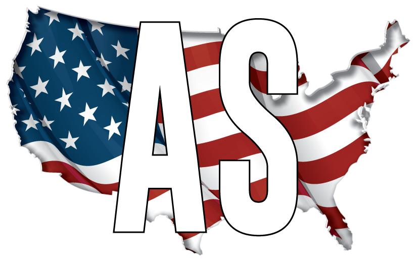 A map of the united states with the word as on it