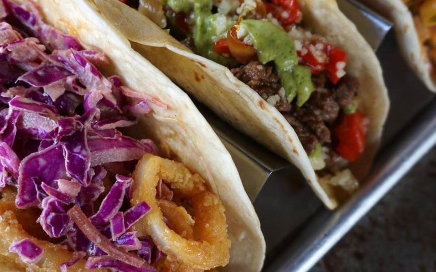 Taco with cabbage and guac Taco with cabbage and guac