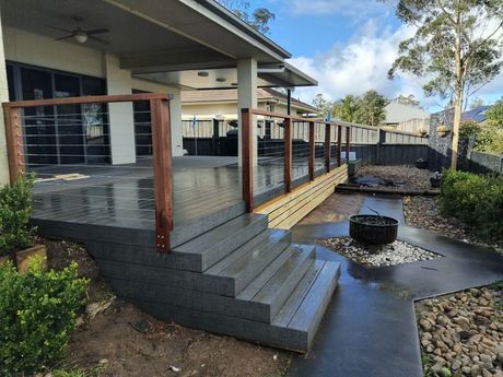 Spacious Wooden Deck Overlooking a Green Valley — All Aussie Sunrooms in Port Stephens, NSW