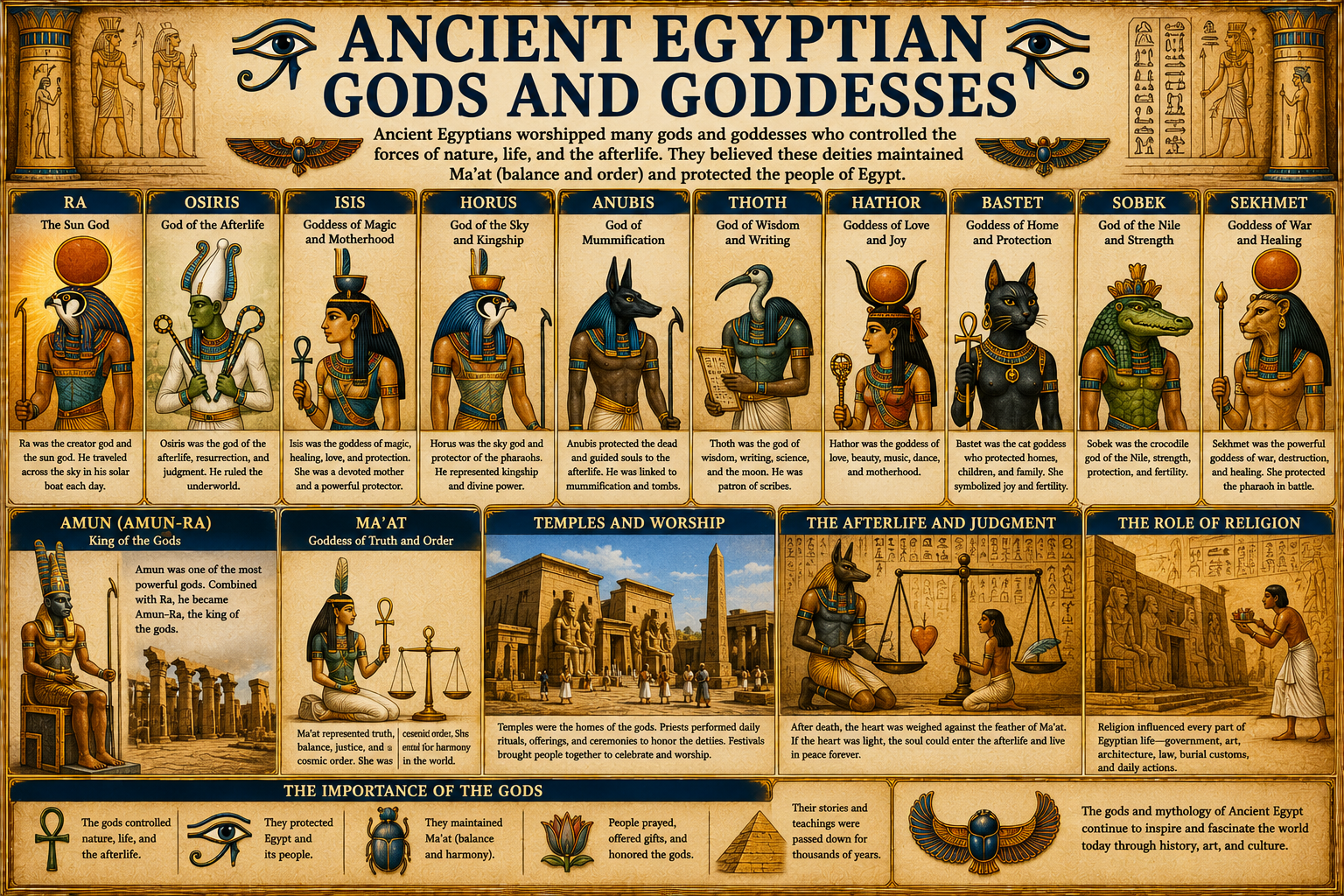 Ancient Egyptian Gods and Goddesses