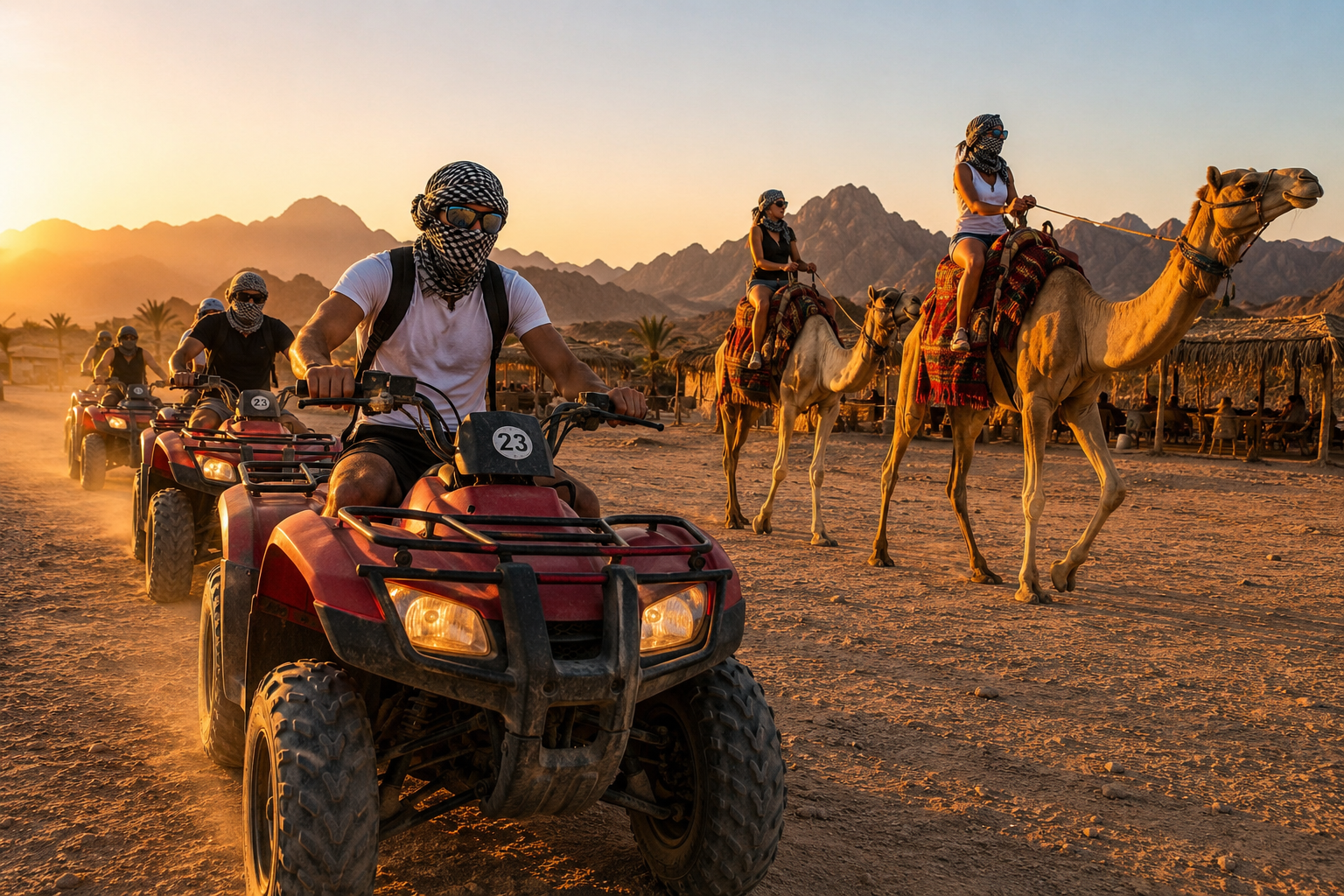 ATV quad bike adventure tour with camel ride in Sharm El Sheikh