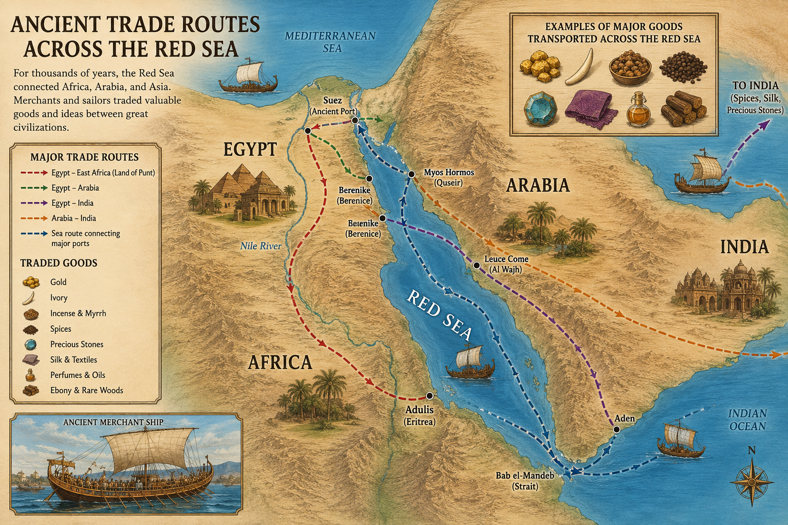 Ancient Trade Routes Across the Red Sea