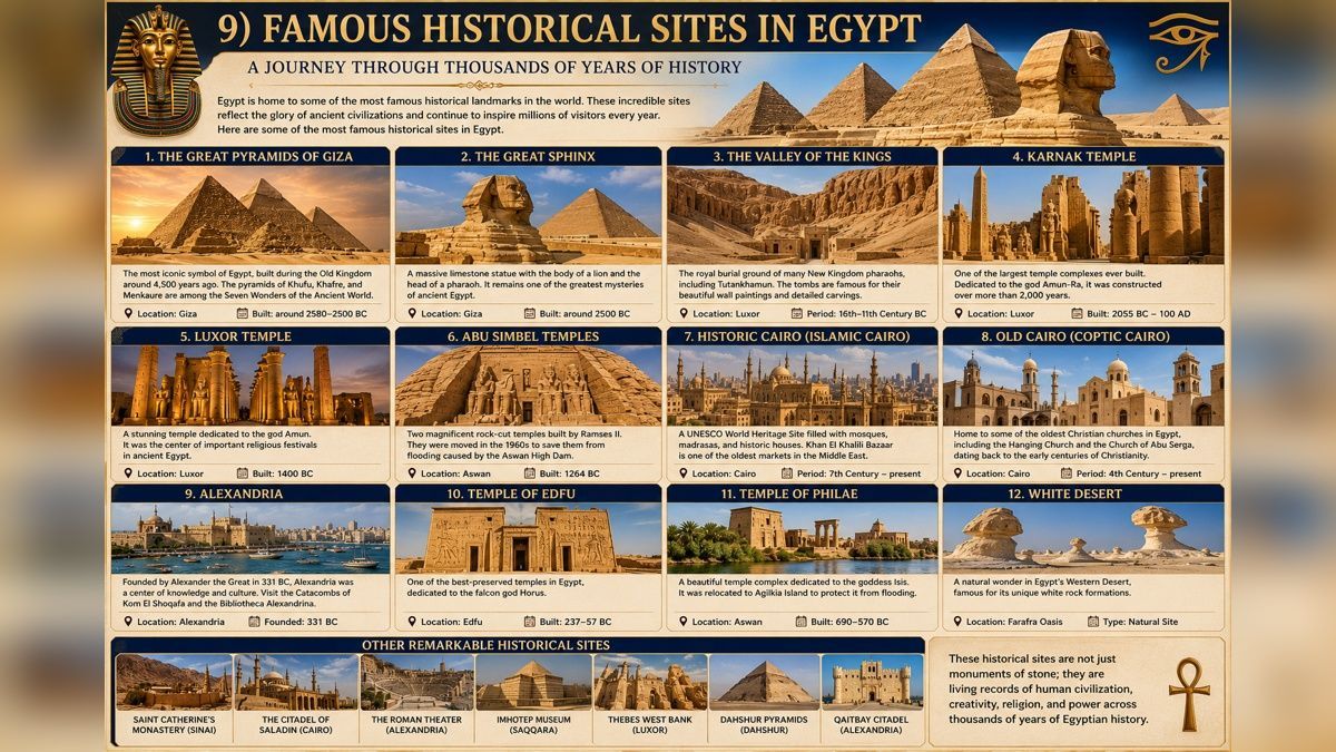 Famous Historical Sites in Egypt