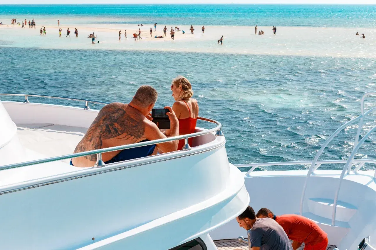 Snorkeling trip to Ras Mohamed and White Island by boat in Sharm El Sheikh