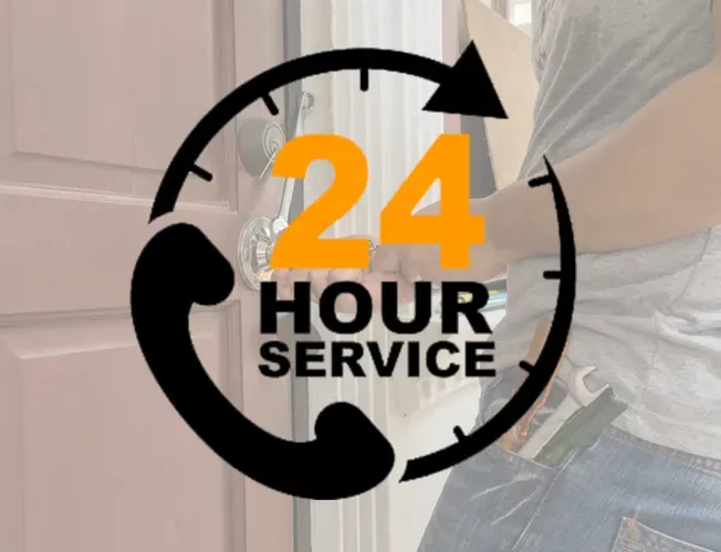 Smart Key Duplication & Programming A sign that says 24 hour service on it
