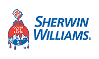 A logo for sherwin williams, a paint company.