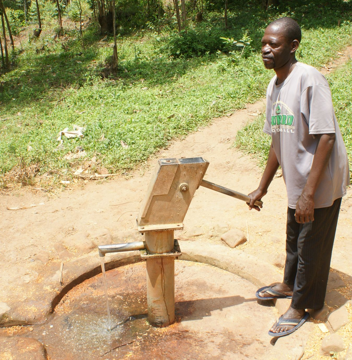 bore holes during draught