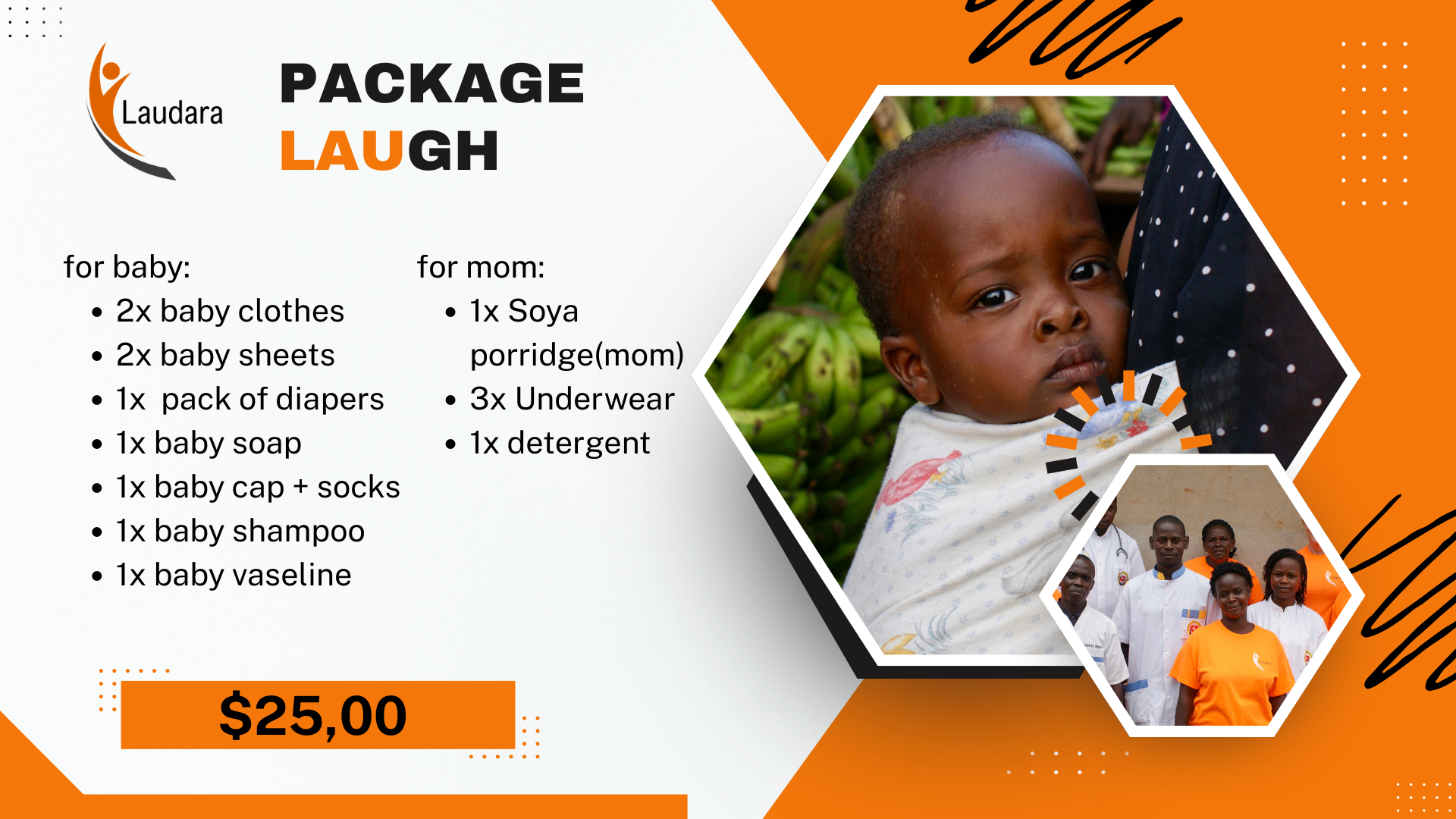 Donation package titled 
