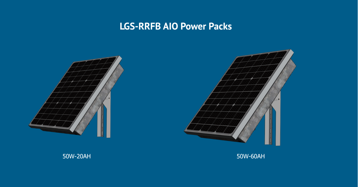 Solar Power Pack options for LightGuard's AIO RRFB family line