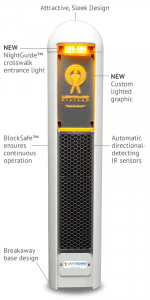 T6 Automatic Pedestrian Detection Sensor Bollards — Santa Rosa, CA — Lightguard Systems