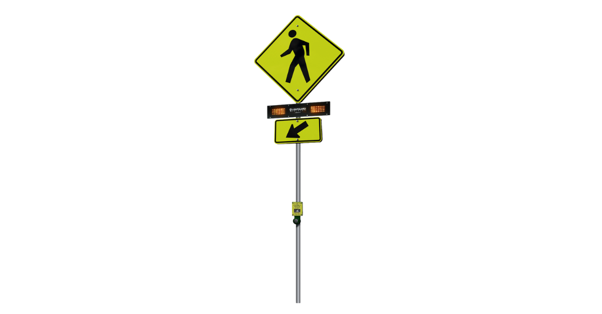 LightGuard's AC RRFB system with push button activation