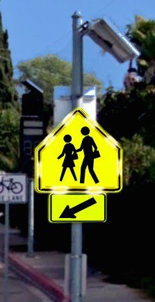 20 Solar Flashing Crossing Sign — Santa Rosa, CA — Lightguard Systems