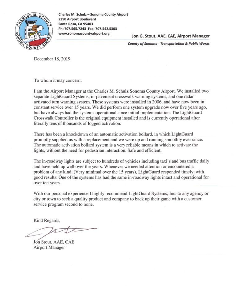 Customer Testimonial — Santa Rosa, CA — Lightguard Systems