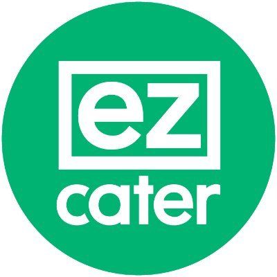 The ezCater logo: white 