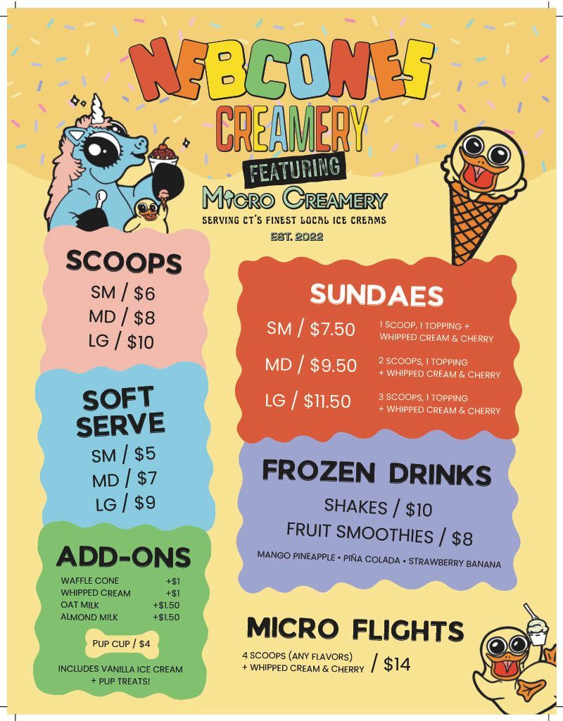 Menu for 