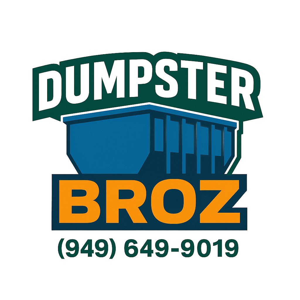 A logo for Dumpster Broz dumpster rental