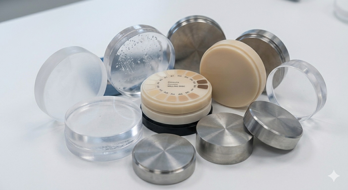 Assortiti astucci rotondi per cosmetici e scatole di metallo disposti su una superficie bianca.