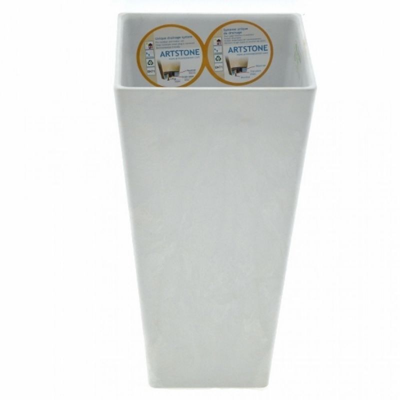 ARTSTONE - BLOEMPOT - DRAINAGE - BINNEN & BUITEN  WIT