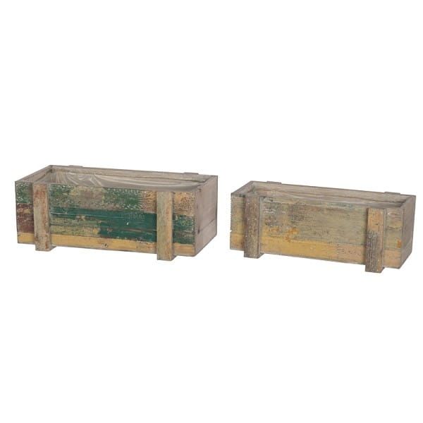 OUD HOUTEN PLANTEN KISTJES - NATUREL COLLECTIONS - KLEINSTE