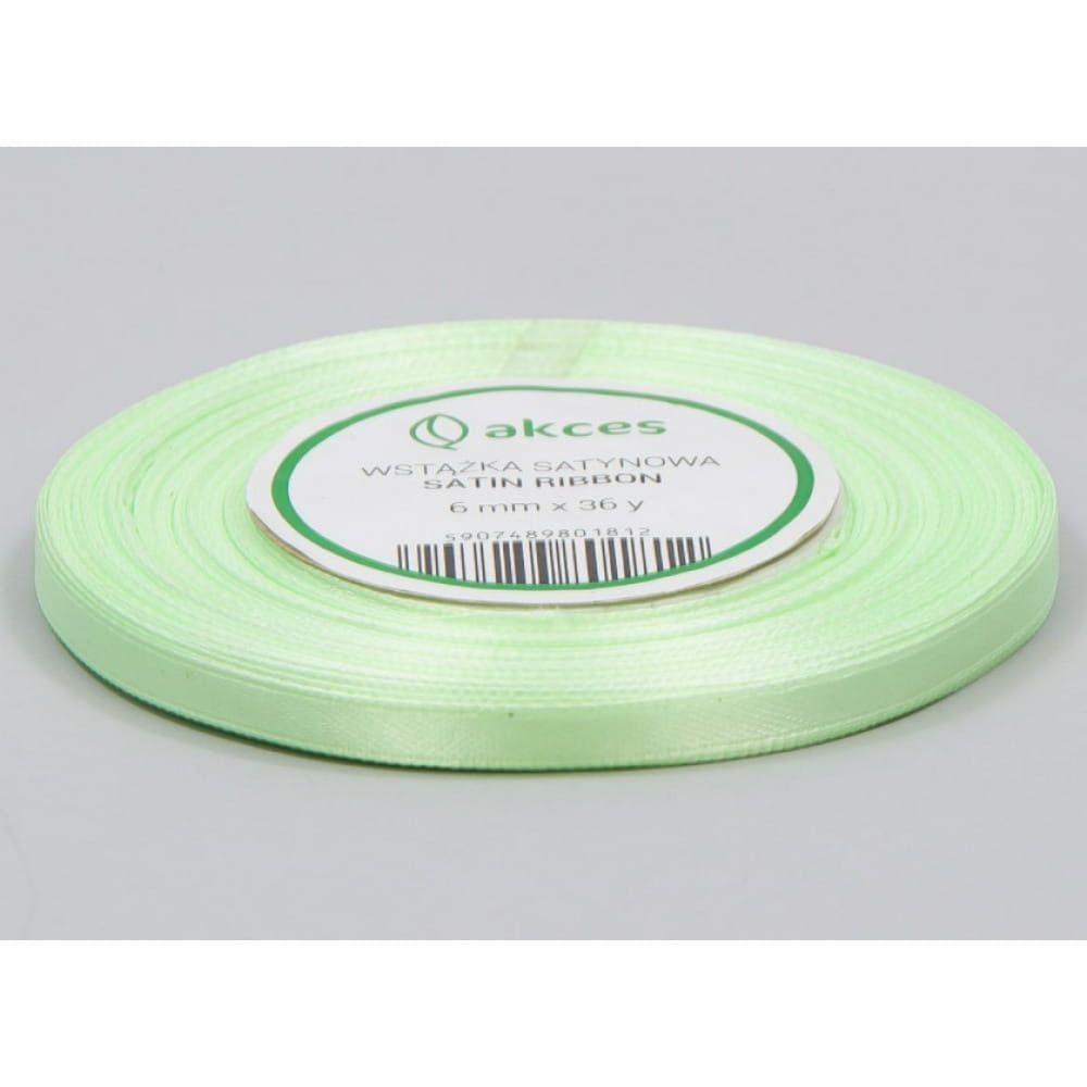 KOOPJE - SATIJN LINT - MINTGROEN - 33 METER - 0,75