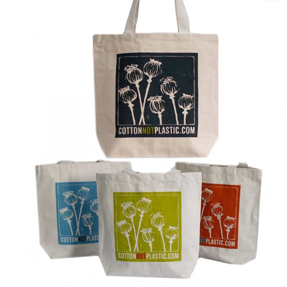 KLAPROOS TAS - COTTON NOT PLASTIC - GROEN